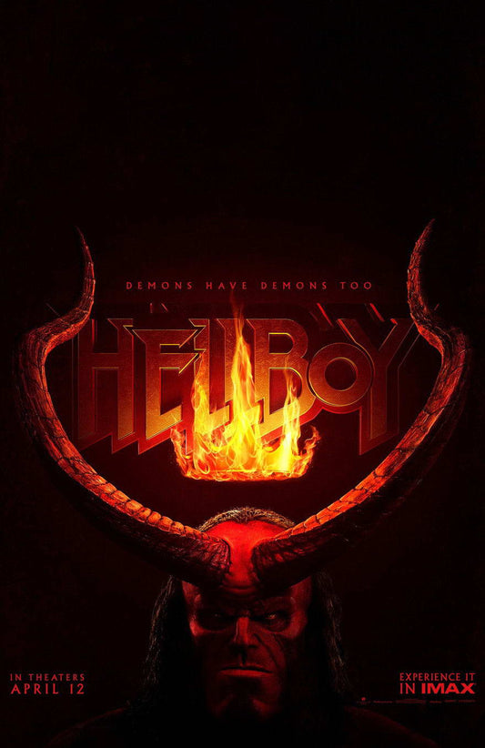 Hellboy Horns & Flaming Crown Logo | 2019 Movie Poster | Dark Fantasy Wall Art - Movies & TV Poster
