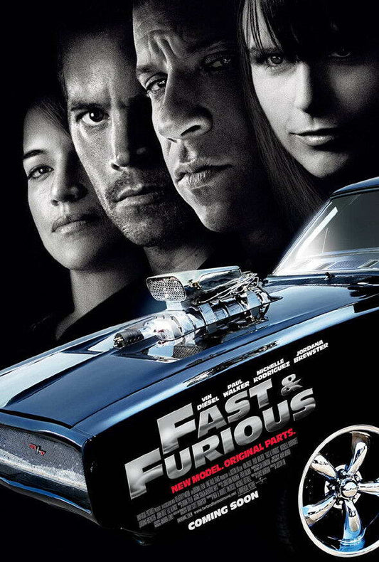 Fast & Furious 2009 | Vin Diesel & Paul Walker | Street Racing Action Movie Poster - Movies & TV Poster