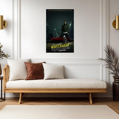 Nightcrawler Jake Gyllenhaal | Neo-Noir Thriller Movie Poster | Gritty Los Angeles Film Art - Movies & TV Poster