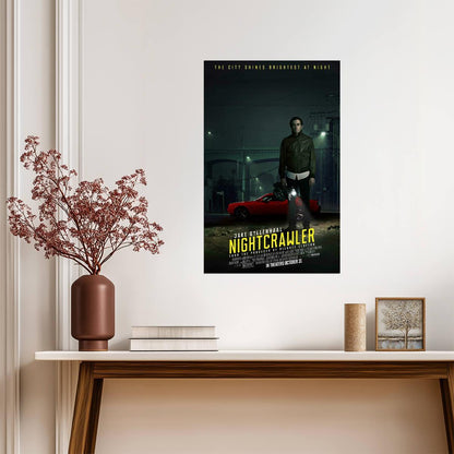 Nightcrawler Jake Gyllenhaal | Neo-Noir Thriller Movie Poster | Gritty Los Angeles Film Art - Movies & TV Poster