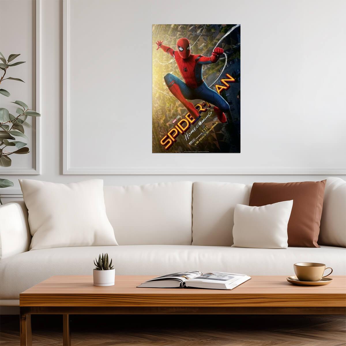 Spider-Man Homecoming Tom Holland | MCU Movie Poster | Teen Superhero Film Art - Movies & TV Poster