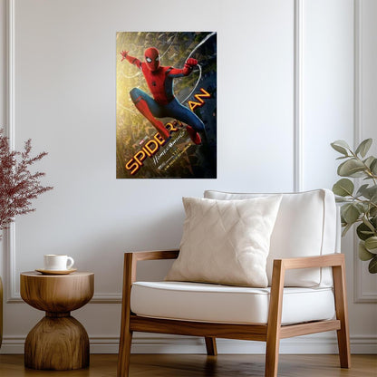 Spider-Man Homecoming Tom Holland | MCU Movie Poster | Teen Superhero Film Art - Movies & TV Poster