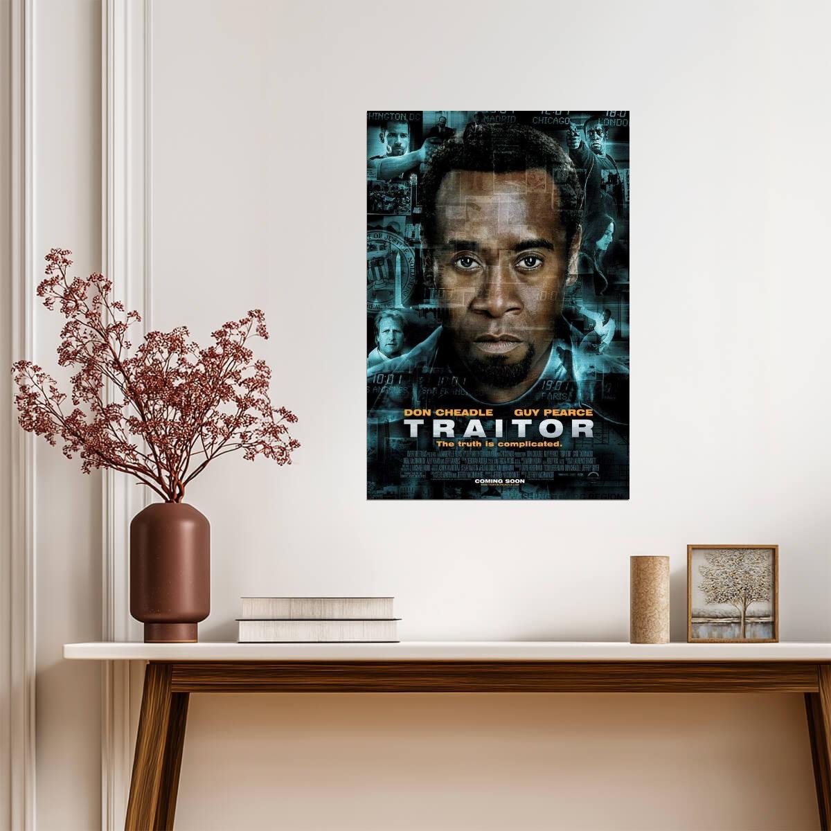 Traitor Don Cheadle | Spy Thriller Movie Poster | International Espionage Art - Movies & TV Poster