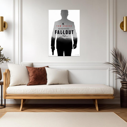 Mission Impossible – Fallout Tom Cruise | Action Spy Movie Poster | Stunt Scene Wall Art - Movies & TV Poster