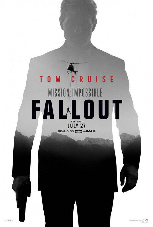 Mission Impossible – Fallout Tom Cruise | Action Spy Movie Poster | Stunt Scene Wall Art - Movies & TV Poster