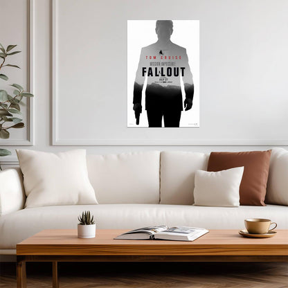 Mission Impossible – Fallout Tom Cruise | Action Spy Movie Poster | Stunt Scene Wall Art - Movies & TV Poster