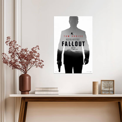 Mission Impossible – Fallout Tom Cruise | Action Spy Movie Poster | Stunt Scene Wall Art - Movies & TV Poster