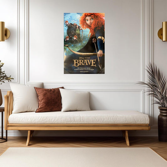 Brave Princess Merida | Animated Movie Poster | Scottish Folklore Wall Art - Movies & TV Poster