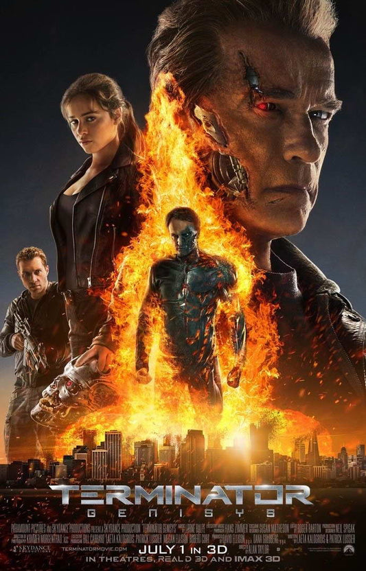 Terminator Genisys Emilia Clarke as Sarah Connor | Sci-Fi Action Poster | Franchise Reboot Art - Movies & TV Poster