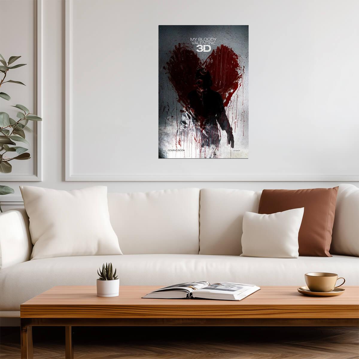 My Bloody Valentine 3D 2009 | Horror Slasher Movie Poster | 3D Remake Film Art - Movies & TV Poster