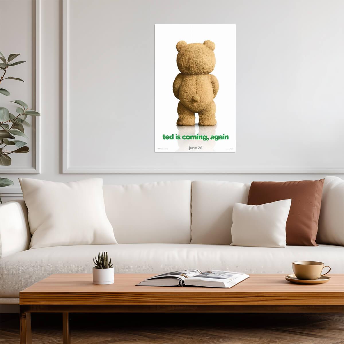 Ted 2 Mark Wahlberg & Seth MacFarlane | Raunchy Comedy Movie Poster | Funny Film Fan Gift - Movies & TV Poster