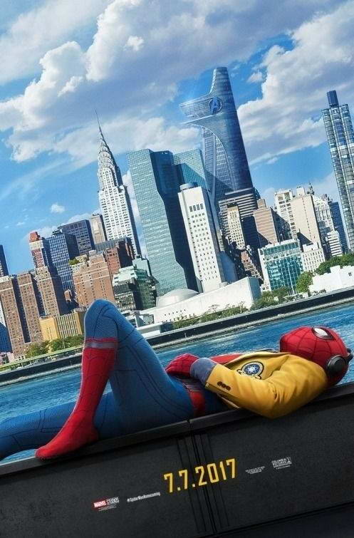 Spider-Man Homecoming | Relaxing on New York Skyline | Superhero Movie Poster - Movies & TV Poster