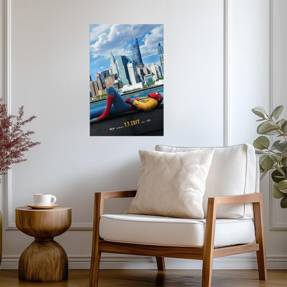 Spider-Man Homecoming | Relaxing on New York Skyline | Superhero Movie Poster - Movies & TV Poster