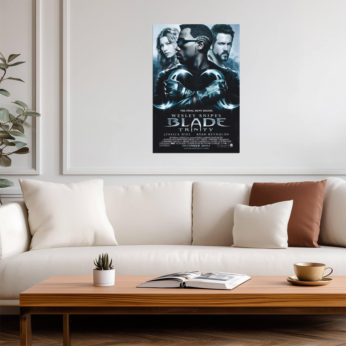 Blade Trinity Wesley Snipes | Superhero Horror Poster | Vampire Hunter Movie Art - Movies & TV Poster