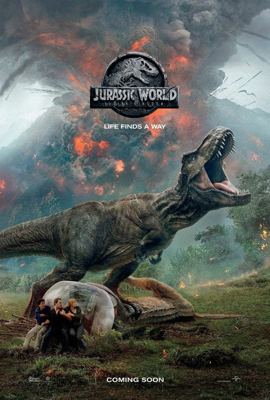Jurassic World Fallen Kingdom | Dinosaur Action Movie Poster | Prehistoric Escape Film Art - Movies & TV Poster