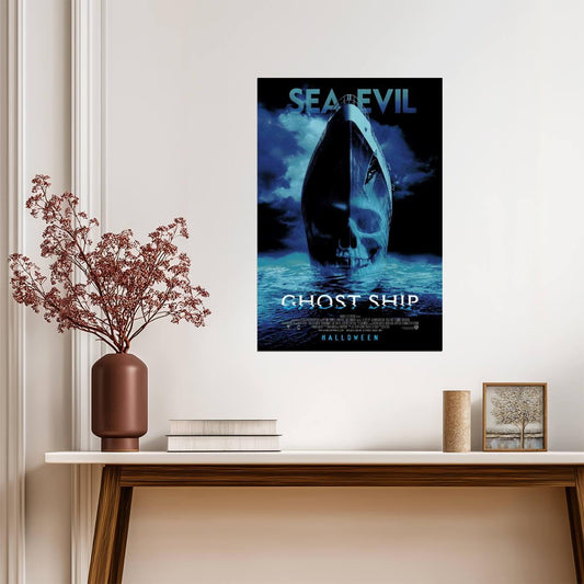 Ghost Ship 2002 Skull Illusion | Supernatural Horror Movie Poster | Lost Ocean Liner Art - Movies & TV Poster
