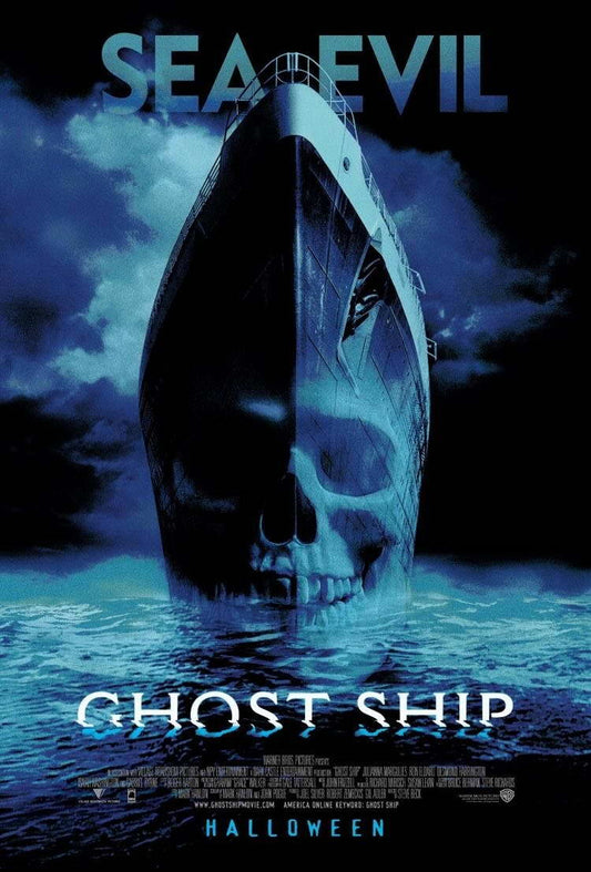 Ghost Ship 2002 Skull Illusion | Supernatural Horror Movie Poster | Lost Ocean Liner Art - Movies & TV Poster