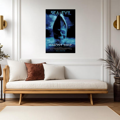 Ghost Ship 2002 Skull Illusion | Supernatural Horror Movie Poster | Lost Ocean Liner Art - Movies & TV Poster