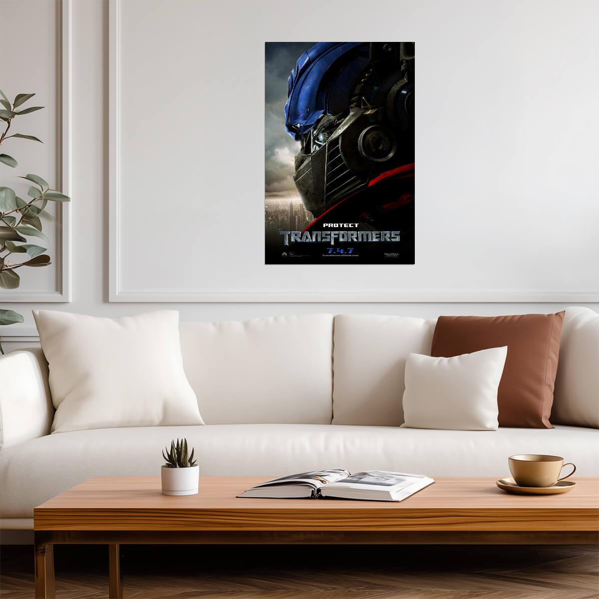 Transformers 2007 Movie | Optimus Prime & The Autobots | Sci-Fi Action Film Poster - Movies & TV Poster