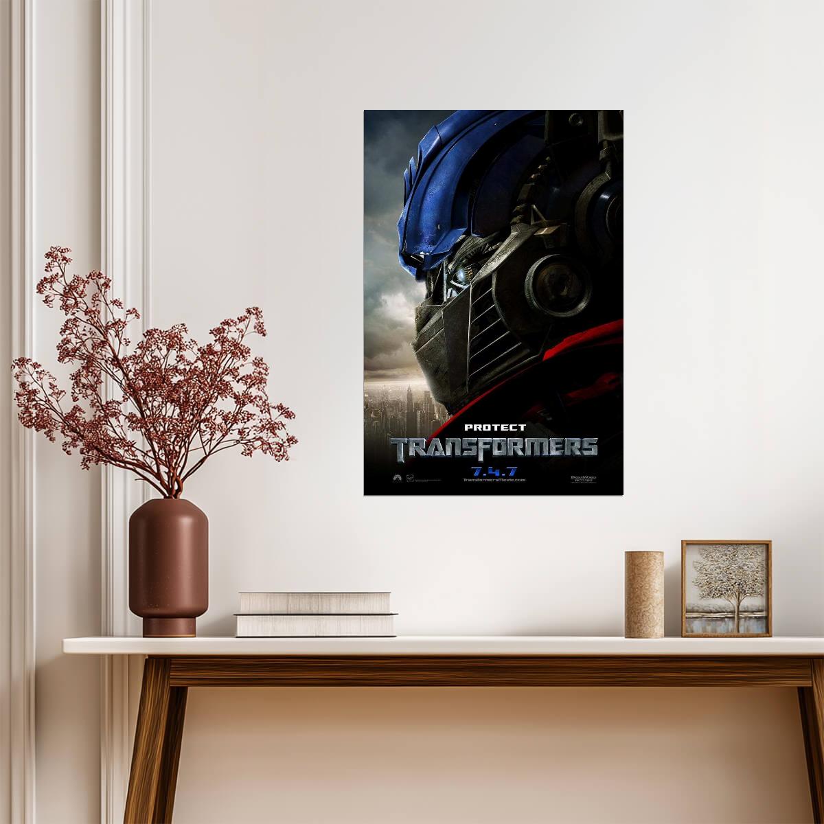 Transformers 2007 Movie | Optimus Prime & The Autobots | Sci-Fi Action Film Poster - Movies & TV Poster