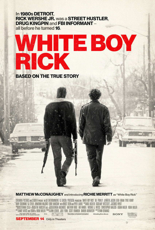 White Boy Rick Matthew McConaughey | True Story Crime Drama | 80s Undercover FBI Poster - Movies & TV Poster