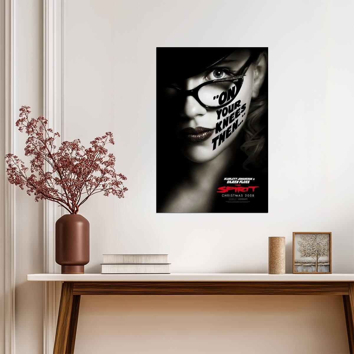 The Spirit Scarlett Johansson as Silken Floss | Neo-Noir Superhero Poster | Frank Miller Film Art - Movies & TV Poster