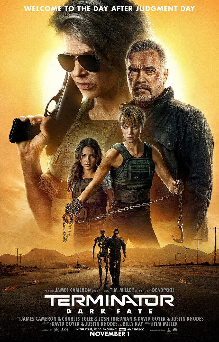 Terminator Dark Fate | Linda Hamilton as Sarah Connor | Sci-Fi Action Sequel Poster - Movies & TV Poster