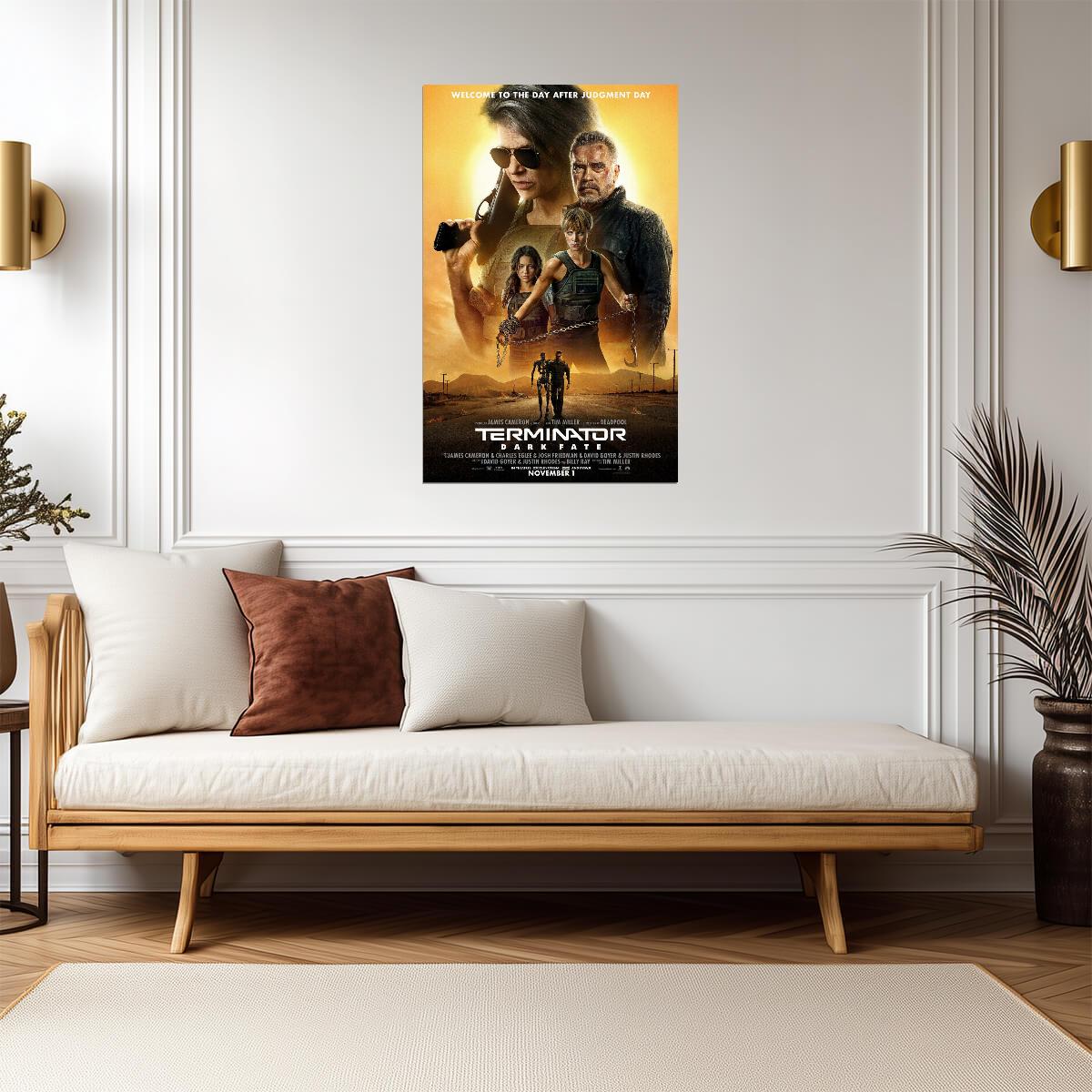 Terminator Dark Fate | Linda Hamilton as Sarah Connor | Sci-Fi Action Sequel Poster - Movies & TV Poster