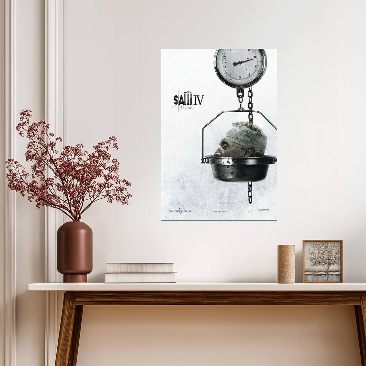 Saw IV Movie Poster | Jigsaw's Game Continues | Torture Horror Film Art - Movies & TV Poster