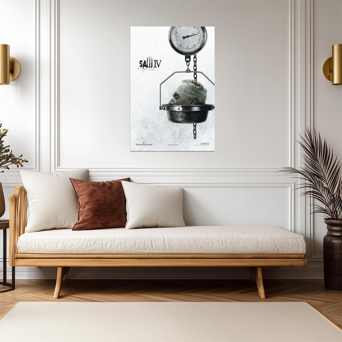 Saw IV Movie Poster | Jigsaw's Game Continues | Torture Horror Film Art - Movies & TV Poster