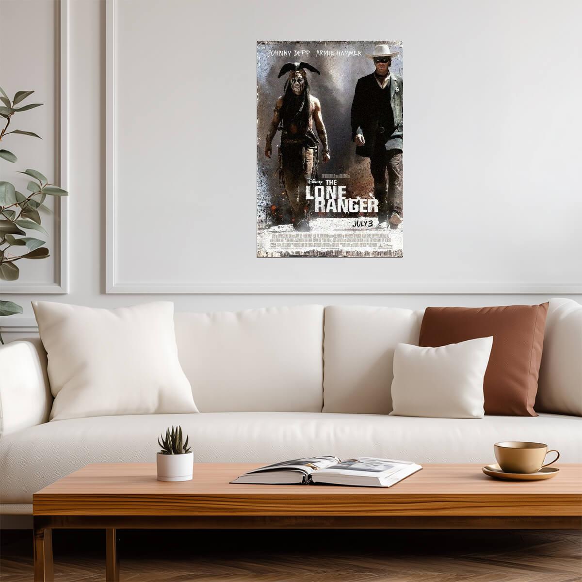 The Lone Ranger Johnny Depp as Tonto | Western Action Movie Poster | Adventure Film Art - Movies & TV Poster