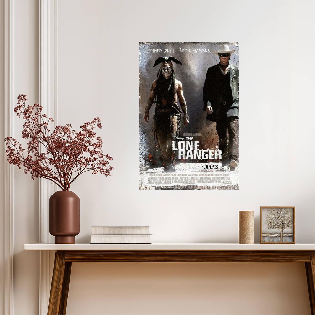 The Lone Ranger Johnny Depp as Tonto | Western Action Movie Poster | Adventure Film Art - Movies & TV Poster