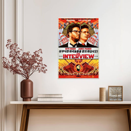 The Interview Seth Rogen & James Franco | Political Satire Comedy | Controversial Movie Poster - Movies & TV Poster
