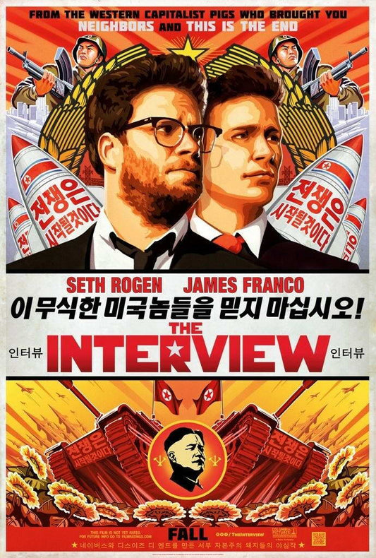 The Interview Seth Rogen & James Franco | Political Satire Comedy | Controversial Movie Poster - Movies & TV Poster