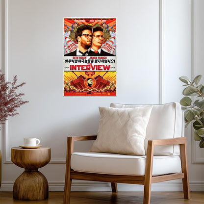 The Interview Seth Rogen & James Franco | Political Satire Comedy | Controversial Movie Poster - Movies & TV Poster