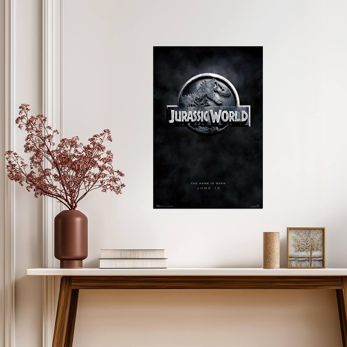 Jurassic World Chris Pratt | Sci-Fi Adventure Movie Poster | Dinosaur Park Survival Art - Movies & TV Poster