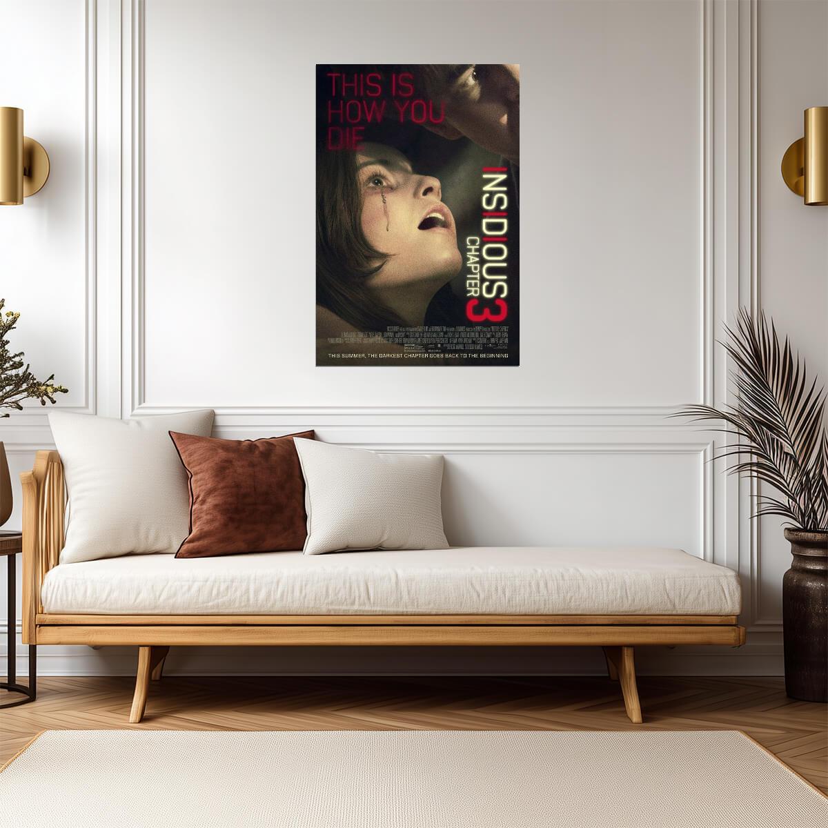 Insidious Chapter 3 Crying Close-Up | Supernatural Horror Film Poster | This Is How You Die Quote Art - Movies & TV Poster