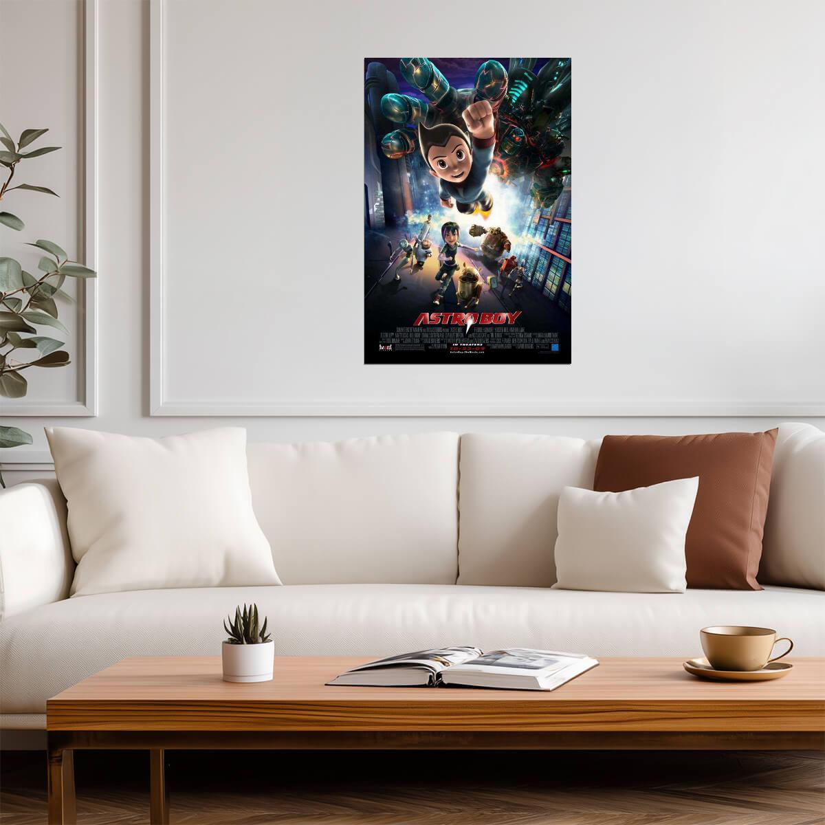 Astro Boy 2009 Movie | Animated Sci-Fi Superhero Poster | Retro Anime Style Art - Movies & TV Poster