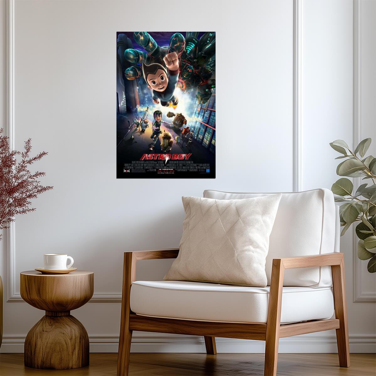 Astro Boy 2009 Movie | Animated Sci-Fi Superhero Poster | Retro Anime Style Art - Movies & TV Poster