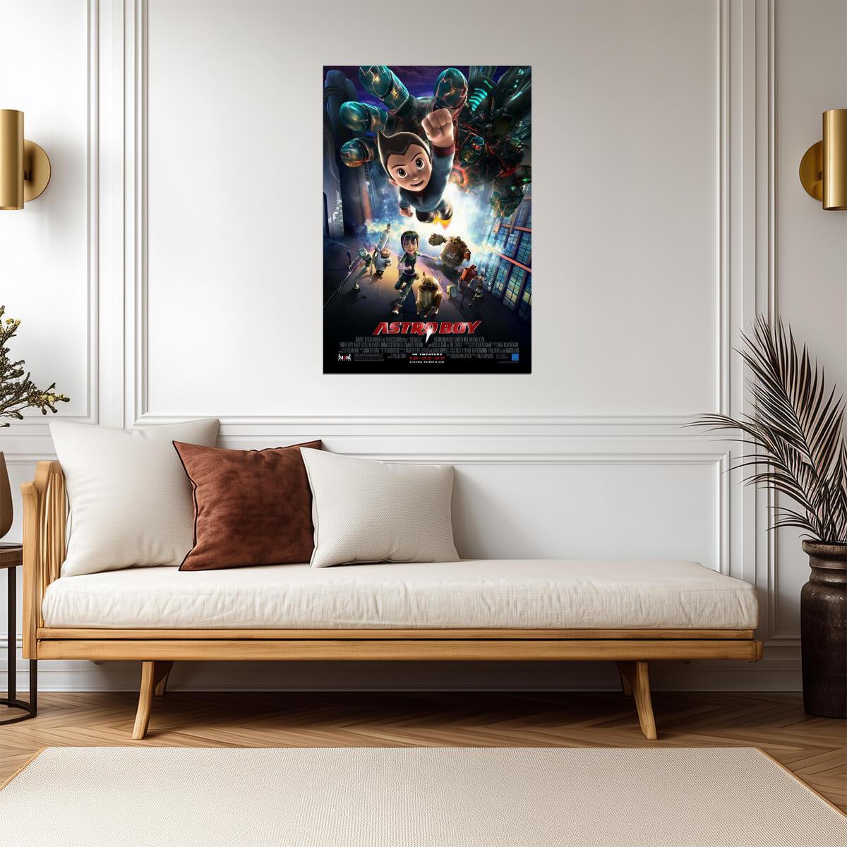 Astro Boy 2009 Movie | Animated Sci-Fi Superhero Poster | Retro Anime Style Art - Movies & TV Poster