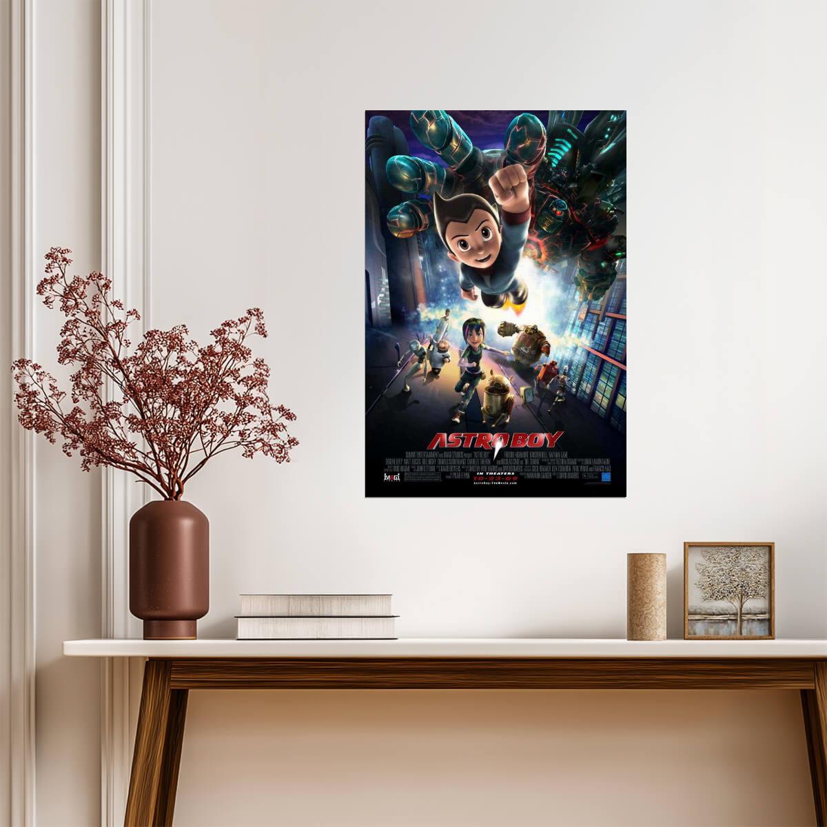 Astro Boy 2009 Movie | Animated Sci-Fi Superhero Poster | Retro Anime Style Art - Movies & TV Poster