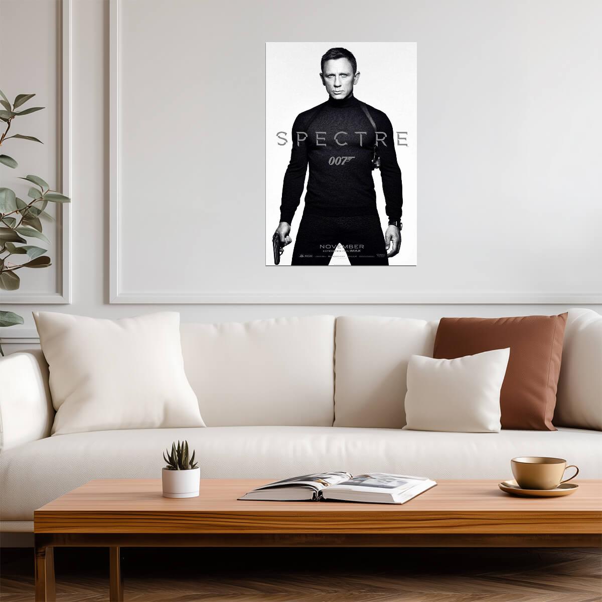 Spectre Daniel Craig as James Bond | 007 Movie Poster | Action Spy Film Art - Movies & TV Poster