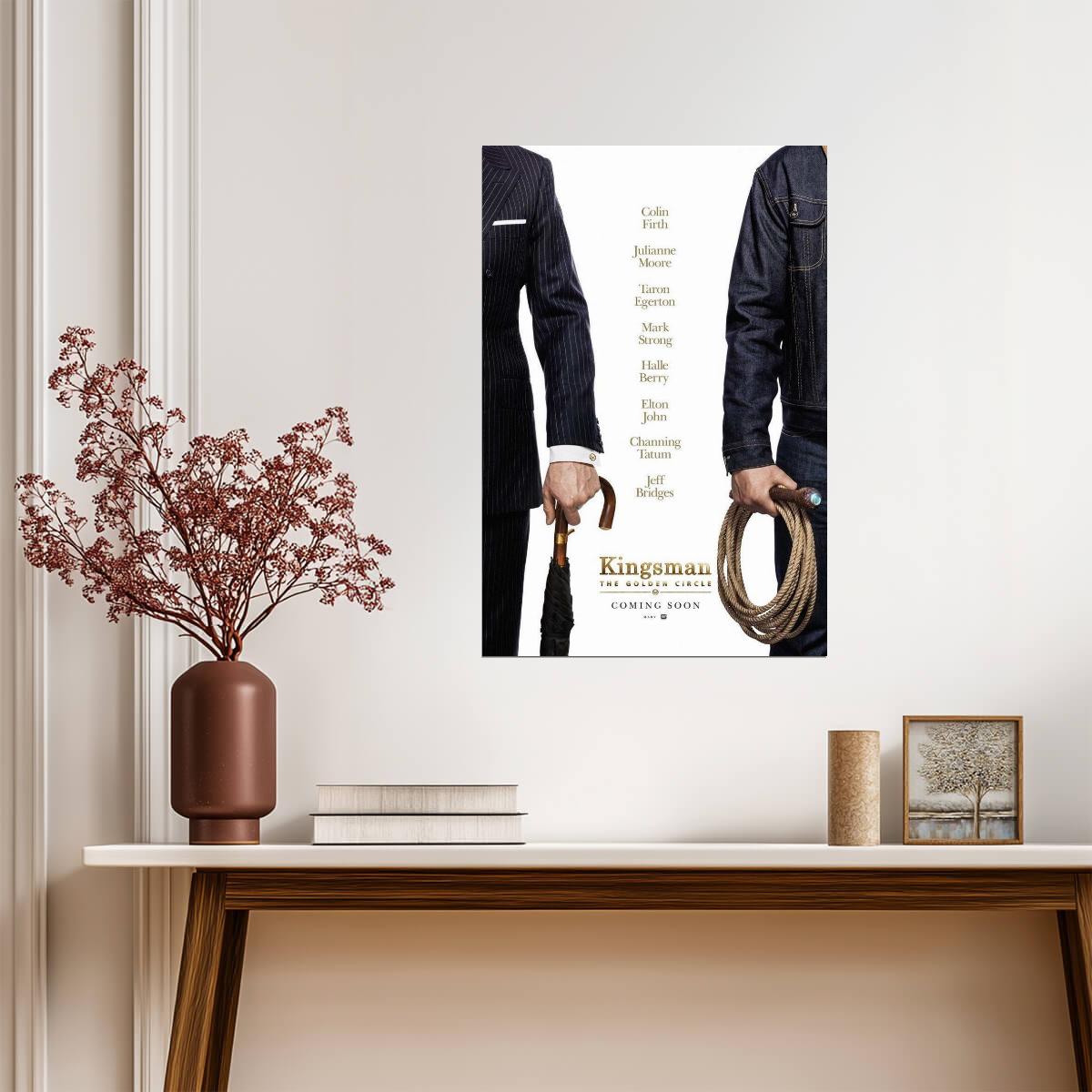 Kingsman The Golden Circle | Action Spy Comedy Poster | Secret Service Movie Art - Movies & TV Poster