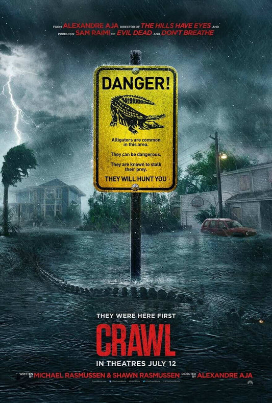 Crawl Kaya Scodelario | Alligator Horror Movie Poster | Natural Disaster Film Art - Movies & TV Poster