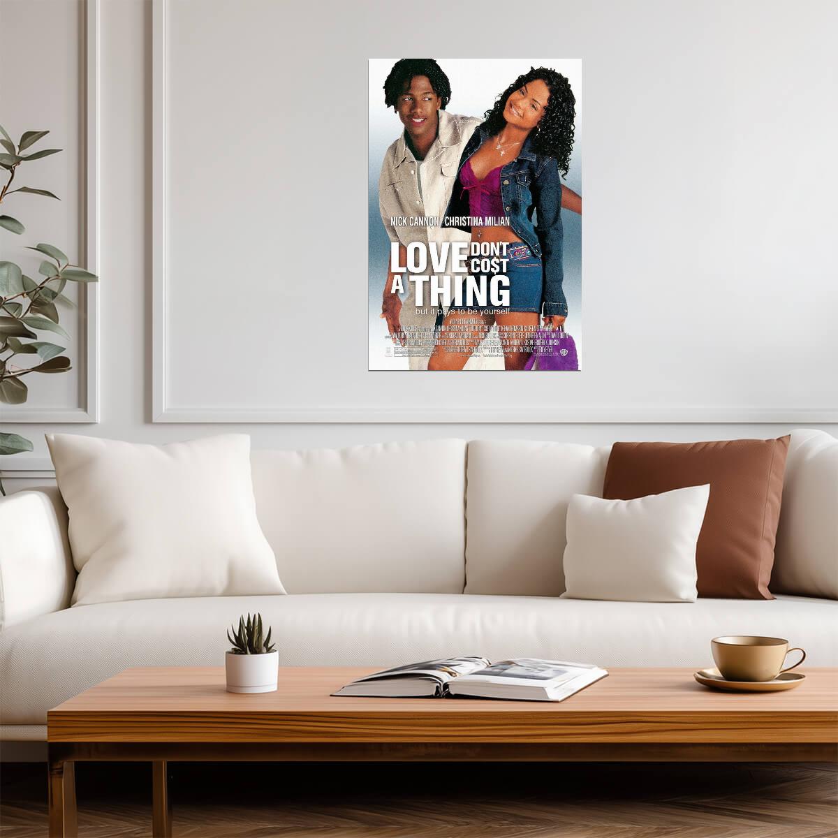 Love Don't Cost a Thing | Christina Milian & Nick Cannon | Teen Romance Comedy Poster - Movies & TV Poster
