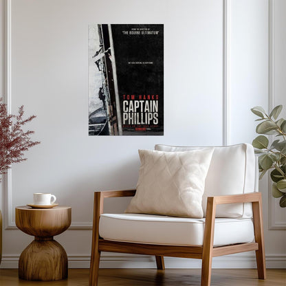 Captain Phillips Tom Hanks | True Story Thriller Poster | Somali Pirates Movie Art - Movies & TV Poster