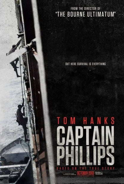 Captain Phillips Tom Hanks | True Story Thriller Poster | Somali Pirates Movie Art - Movies & TV Poster