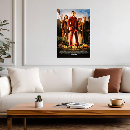 Anchorman 2 The Legend Continues | Will Ferrell Comedy Poster | Funny Movie Wall Art - Movies & TV Poster