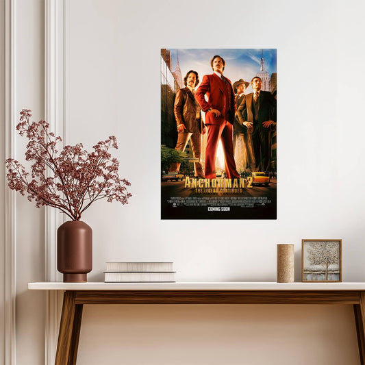 Anchorman 2 The Legend Continues | Will Ferrell Comedy Poster | Funny Movie Wall Art - Movies & TV Poster
