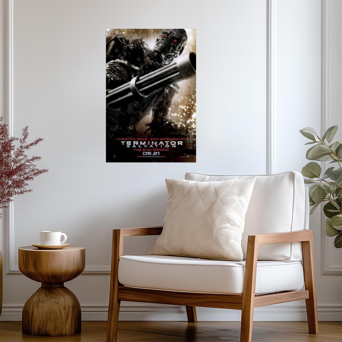 Terminator Salvation Christian Bale | Post-Apocalyptic Sci-Fi Poster | Action Movie Wall Art - Movies & TV Poster